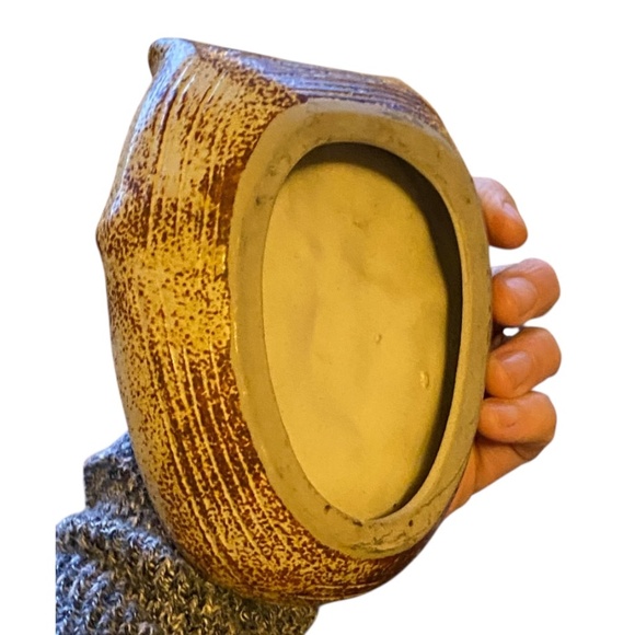 Vintage stoneware hand painted soap & sponge dish, trinket dish, - Picture 8 of 15